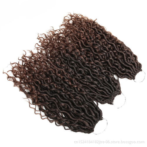 18inch Goddess Faux Locs Curly Crochet Braids Natural Synthetic Hair Extension For Women Locs New Style 24Stands/Pack